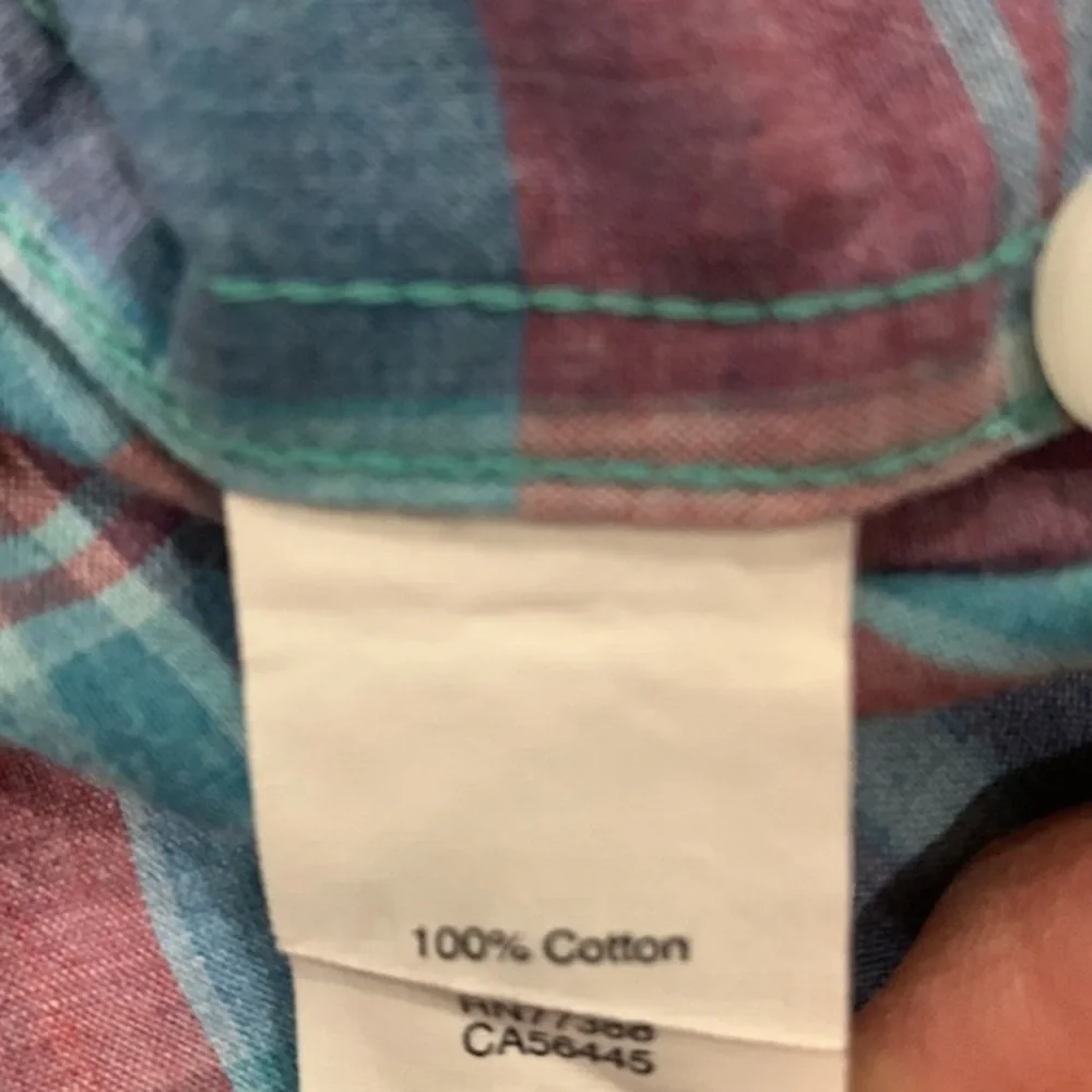 J Crew Mens Blue Red Plaid Long Sleeve Button Up Size XL EUC‎